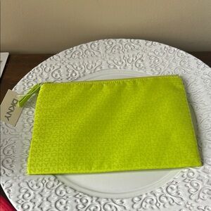 DKNY Vibrant Lime Pouch NWT